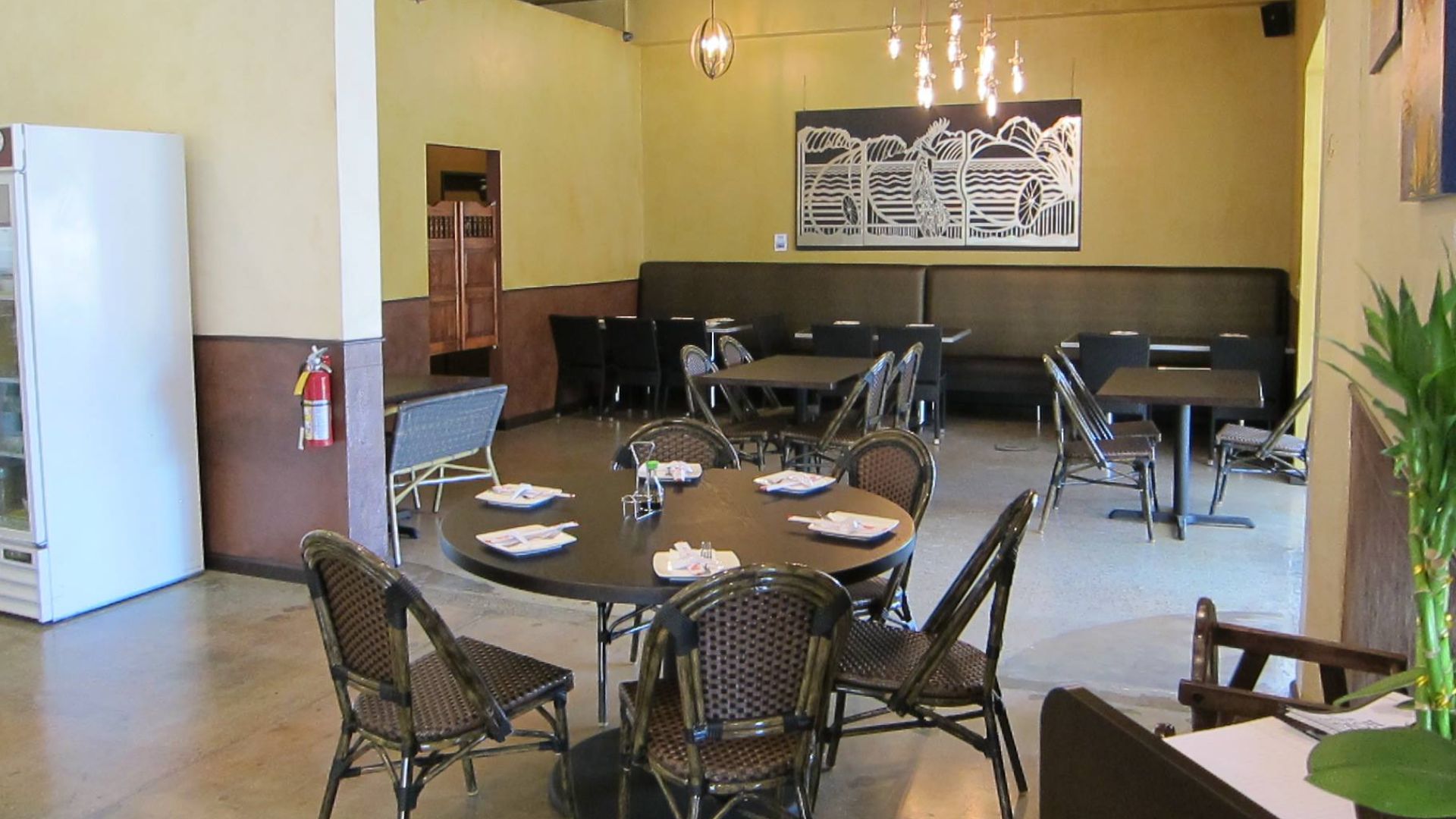 The restaurant space is spacious and private